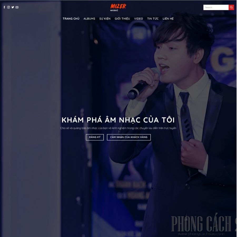 Themes WordPress mẫu website ca sĩ, giới thiệu ca sĩ, trang dành cho nghệ sĩ, sản phẩm, lịch show
