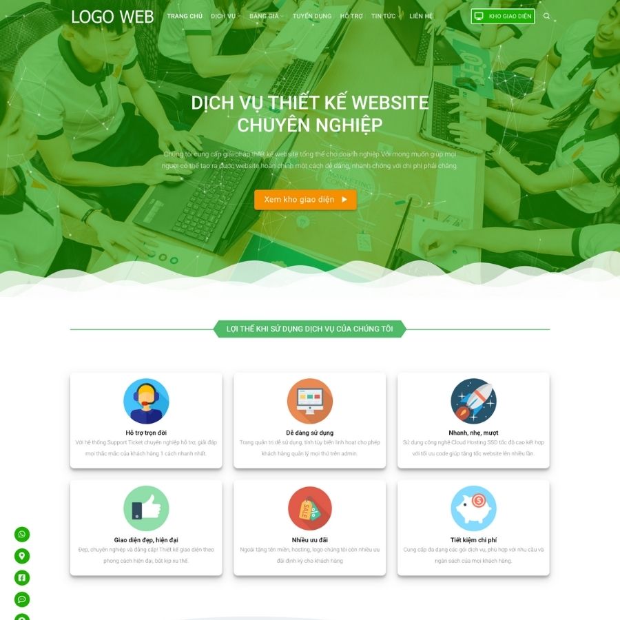 Themes WordPress mẫu website thiết kế website, bán themes, bán plugin, mẫu công ty thiết kế web 3