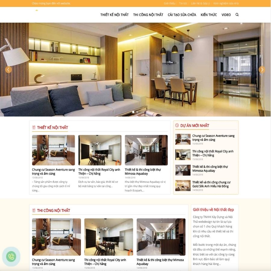 Themes WordPress mẫu website nội thất, mẫu website công ty nội thất, thiết kế nội ngoại thất 5