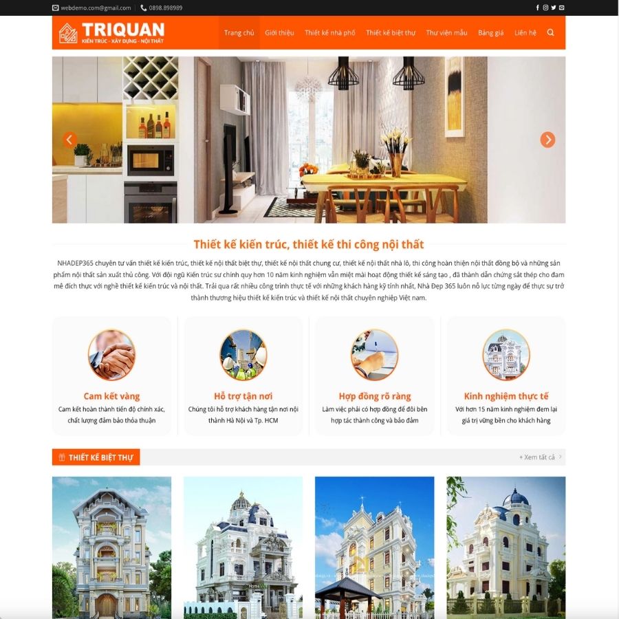 Themes WordPress mẫu website nội thất, mẫu website công ty nội thất, thiết kế kiến trúc nội thất 6