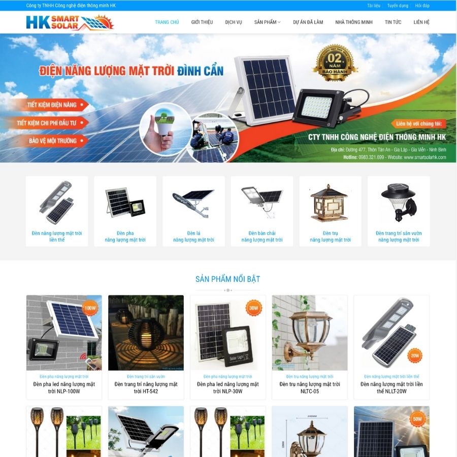 Themes WordPress mẫu website điện năng lượng mặt trời, công ty điện năng lượng, bán đèn năng lượng