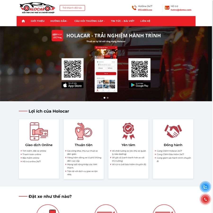 Themes wordpress mẫu website dịch vụ taxi, ứng dụng đặt xe, app đặt xe 3