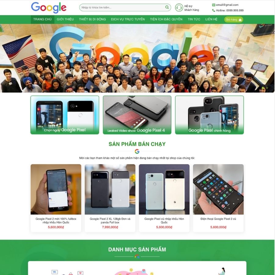 Themes WordPress mẫu website bán đồ công nghệ, thiết bị điện thoại, website quà tặng công nghệ