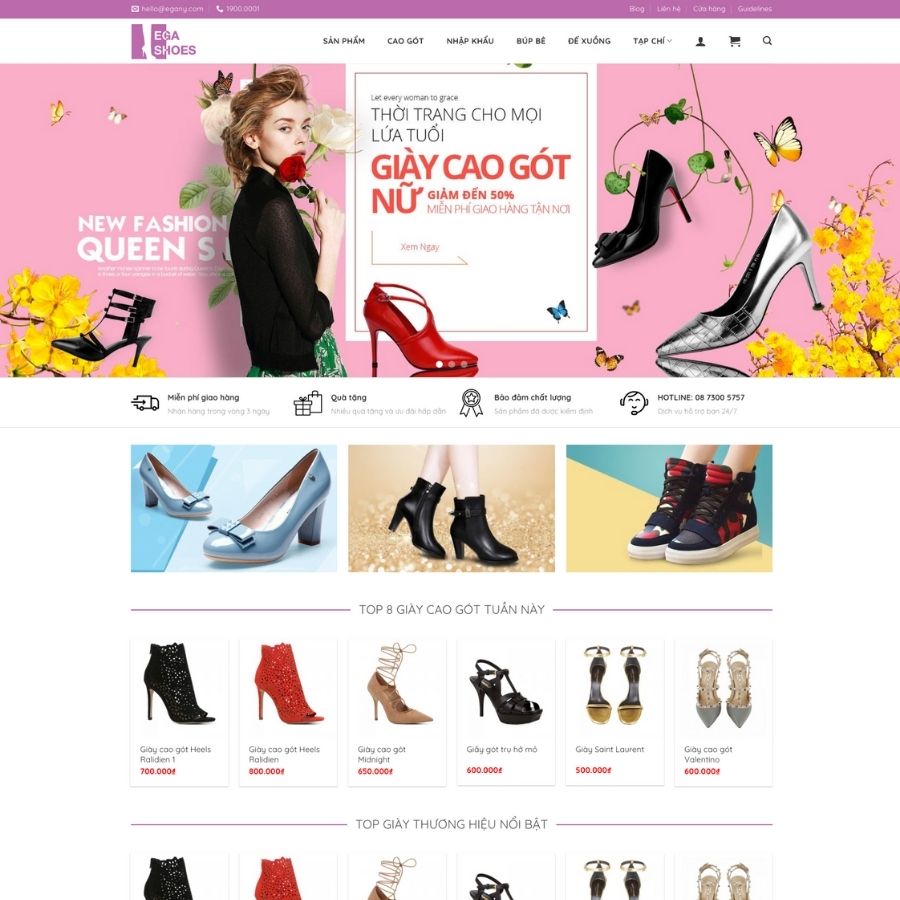 Themes WordPress mẫu website thời trang, website chuyên thời trang nữ , nam cực đẹp, giày dép 5