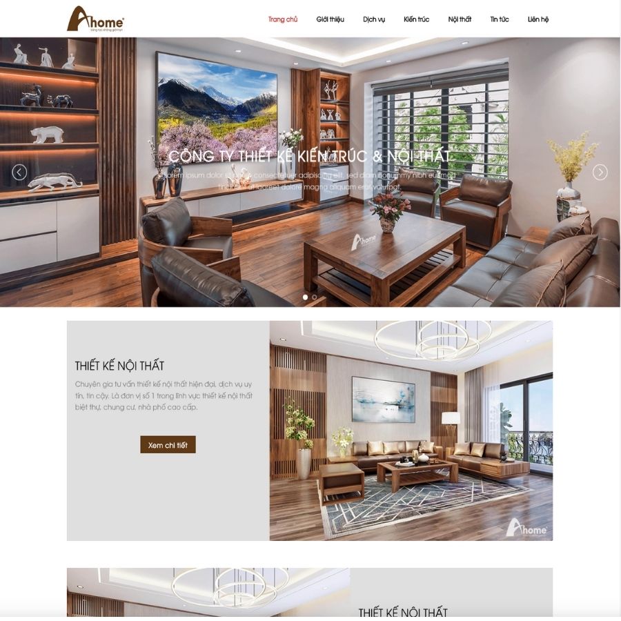 Themes WordPress mẫu website nội thất ahome, website công ty thiết kế nội thất ahome.vn 12