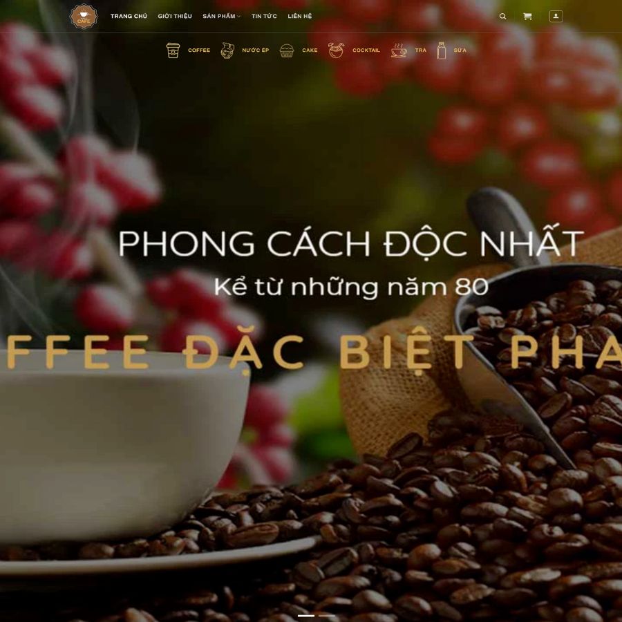 Themes WordPress đẹp mẫu website caffe, bán caffe, giới thiệu caffe