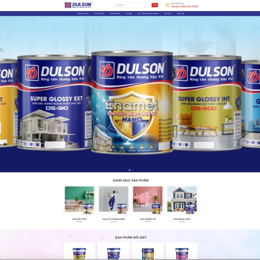 Themes WordPress đẹp mẫu website bán sơn, themes giới thiệu sơn