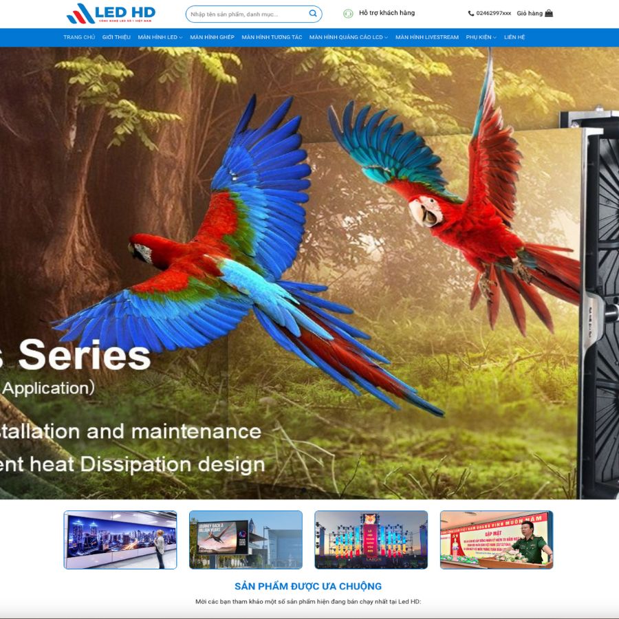 Themes WordPress đẹp mẫu website bán màn hình Led, bán tivi, điện máy