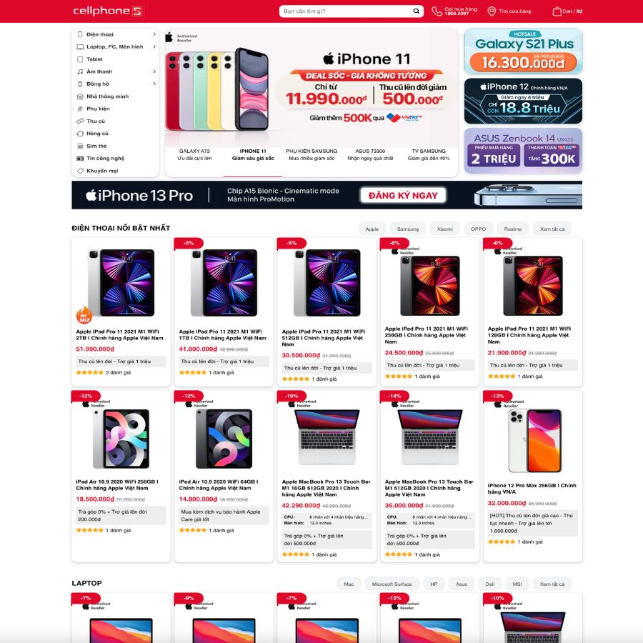 Themes WordPress đẹp mẫu website điện thoại di động, cellphone, fpt