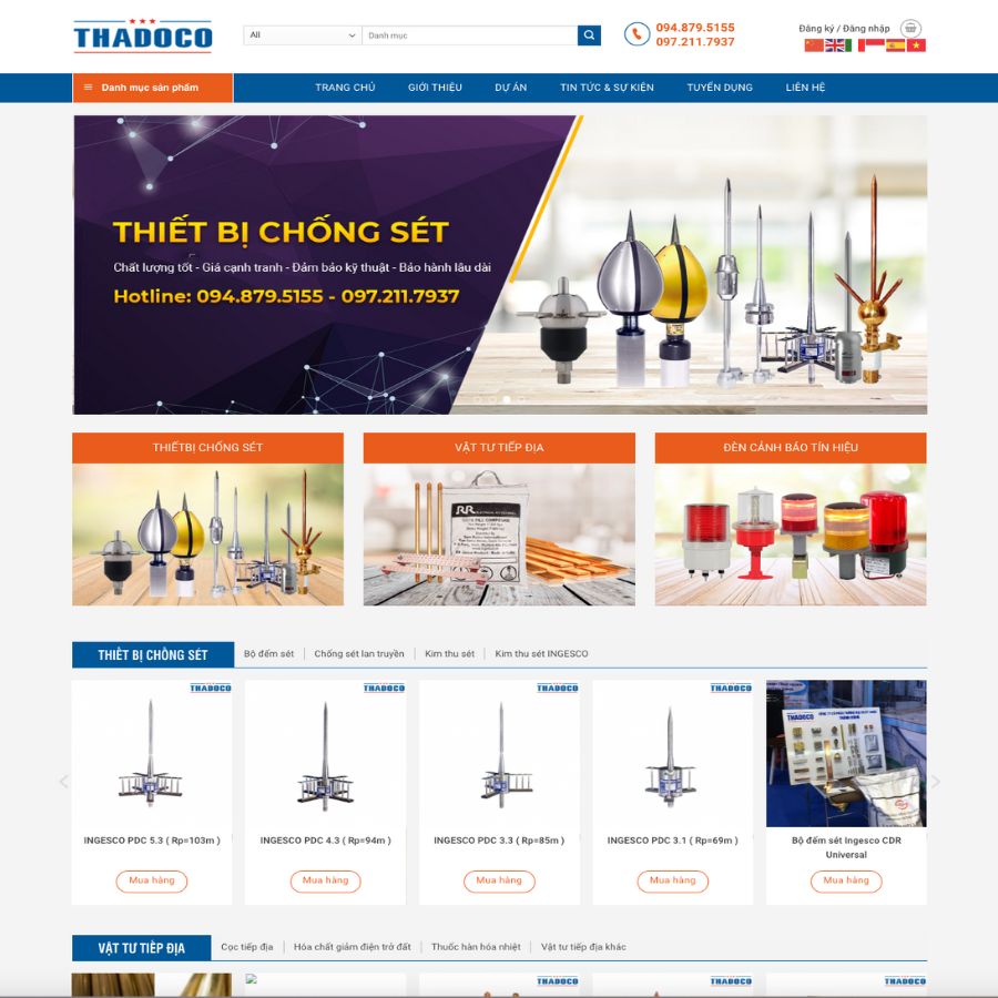 Themes WordPress đẹp mẫu website bán hàng phụ kiện kim khí