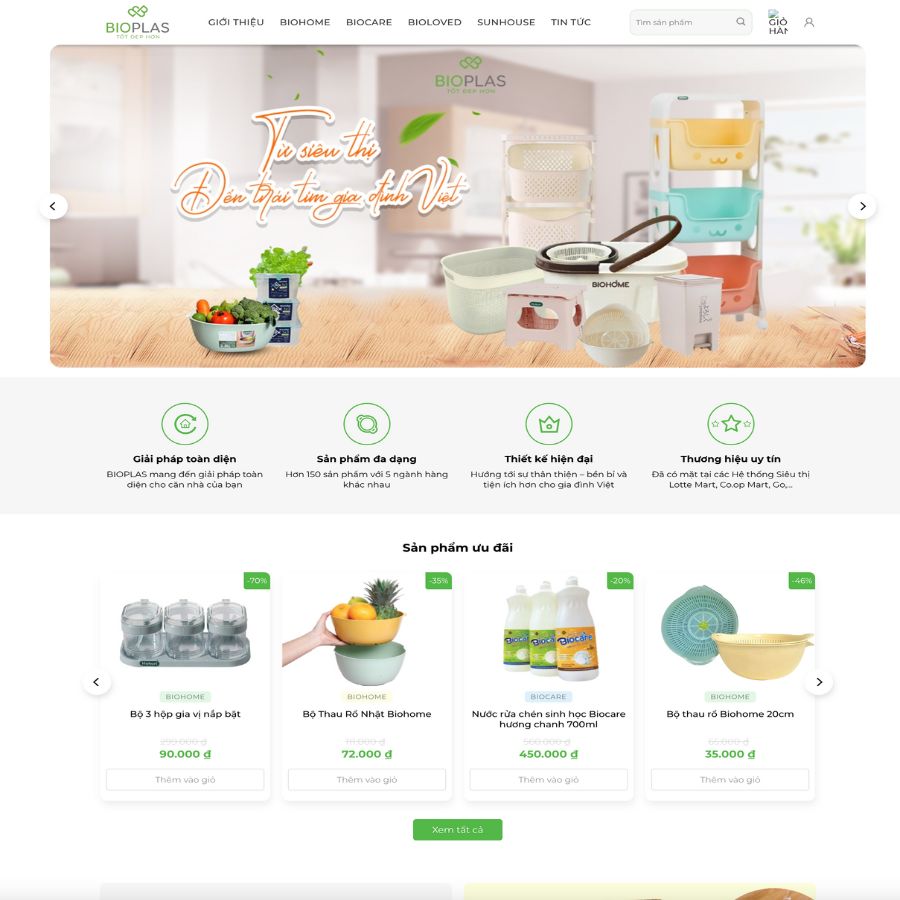 Themes WordPress đẹp mẫu website đồ gia dụng, shop gia dụng đẹp