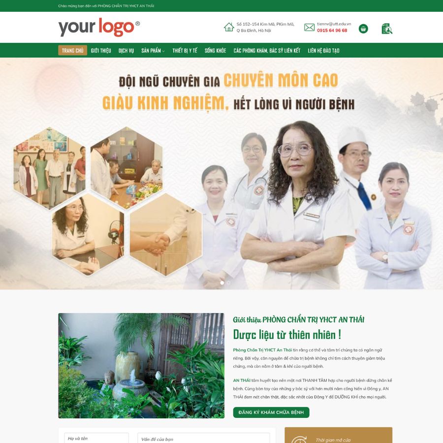 Themes WordPress đẹp mẫu website đông y, bệnh viện, y dược
