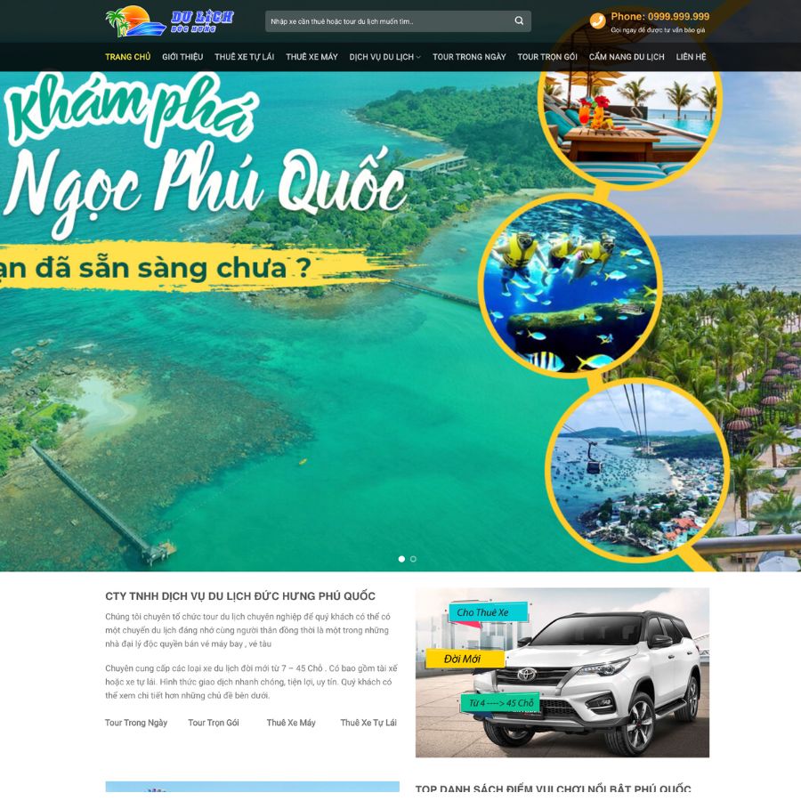 Themes WordPress đẹp mẫu website bán tour du lịch, bán phòng khách sạn, giới thiệu tour