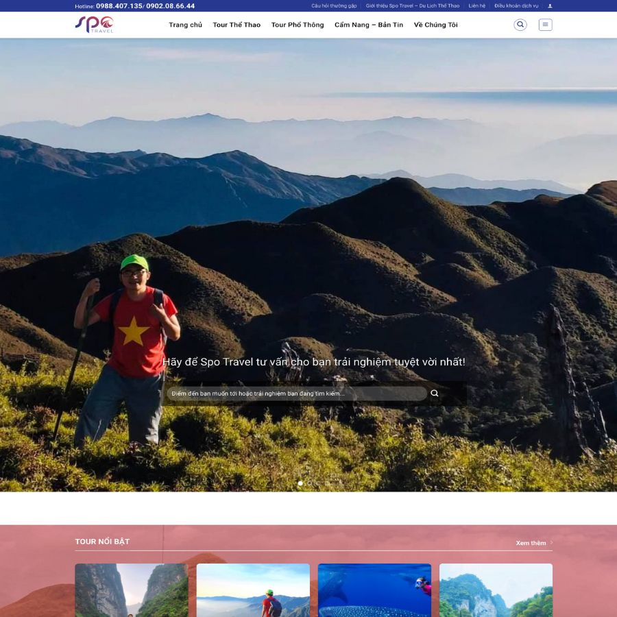 Themes WordPress đẹp mẫu tin tức du lịch thể thao, Spo Travel
