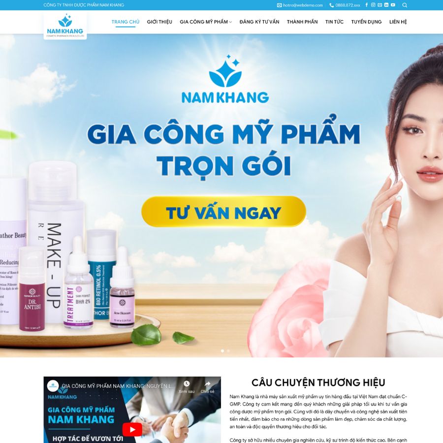 Themes WordPress đẹp mẫu website bán đồ mỹ phẩm, spa, shop mỹ phẩm, thuốc