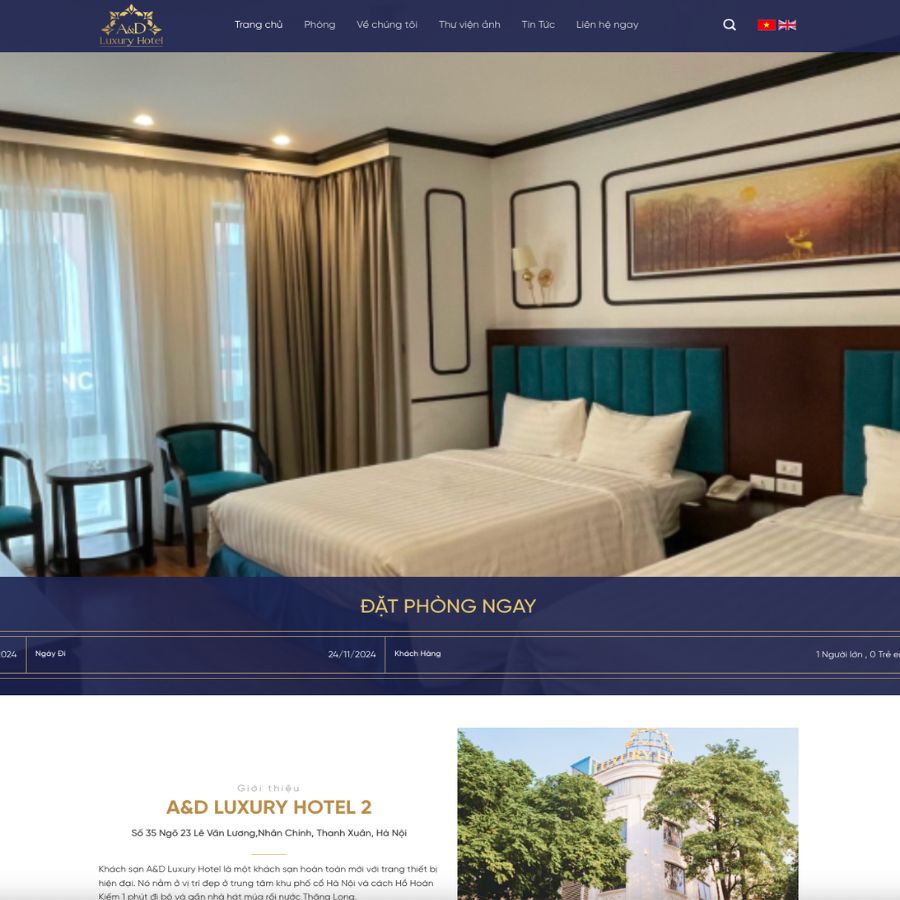 Themes WordPress đẹp mẫu website khách sạn luxury, themes cho thuê khách sạn