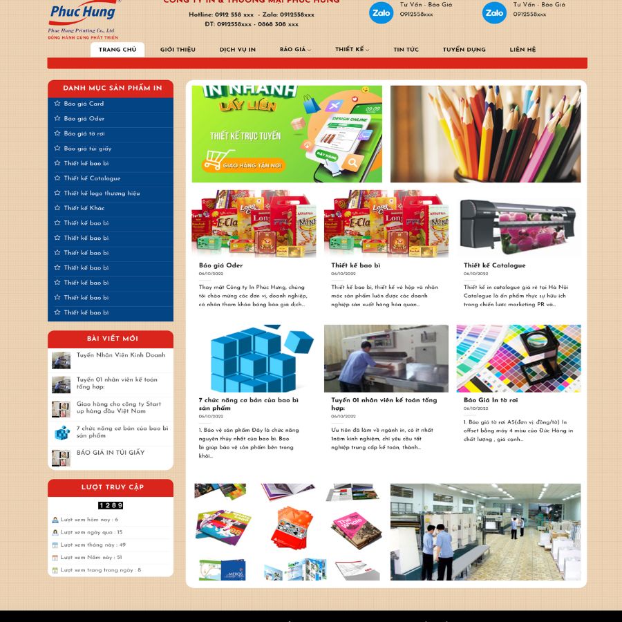Themes WordPress đẹp mẫu website in ấn, tin tức in ấn, bán hàng in ấn