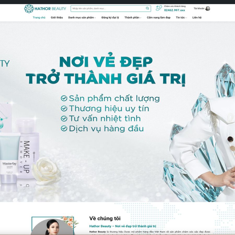 Themes WordPress đẹp mẫu website thẩm mỹ viện, bán mỹ phẩm