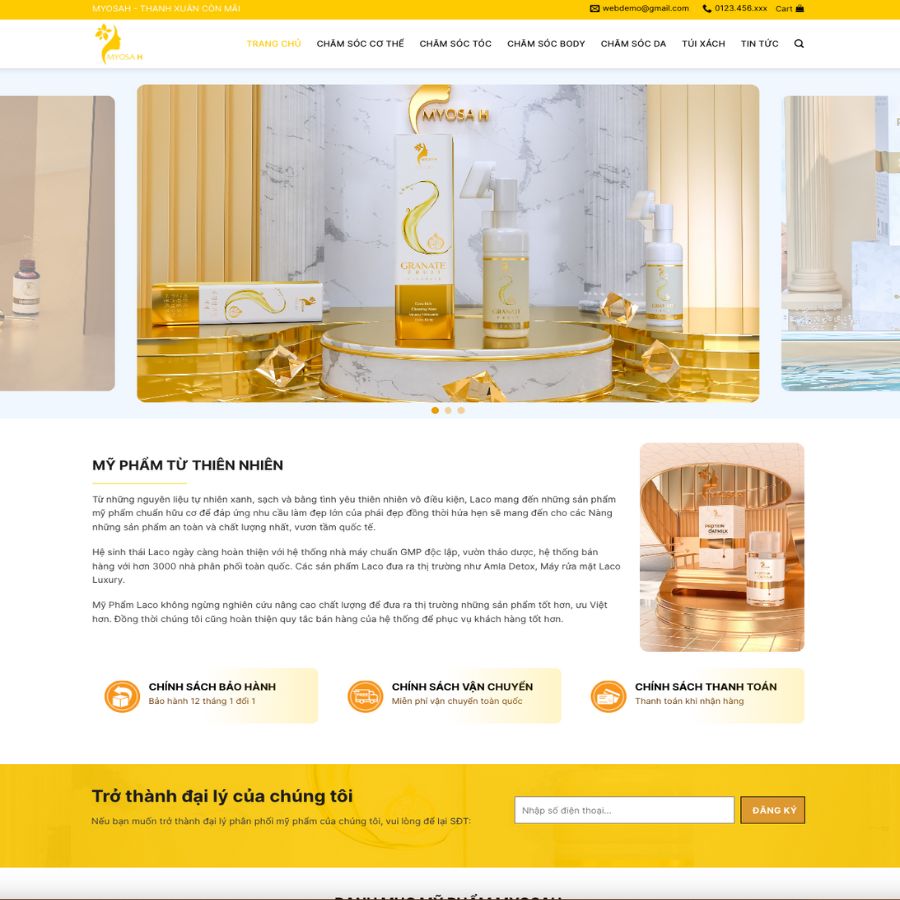 Themes WordPress đẹp mẫu website giới thiệu mỹ phẩm, bán mỹ phẩm