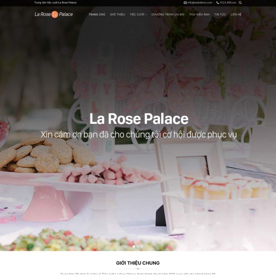 Themes WordPress đẹp mẫu website nhà hàng, tiệc cưới