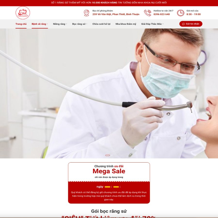 Themes WordPress đẹp mẫu website nha khoa nụ cười