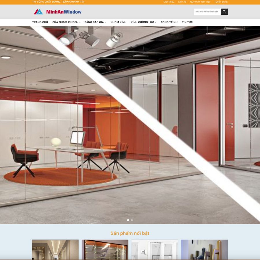 Themes WordPress đẹp mẫu website cửa nhôm kính 02