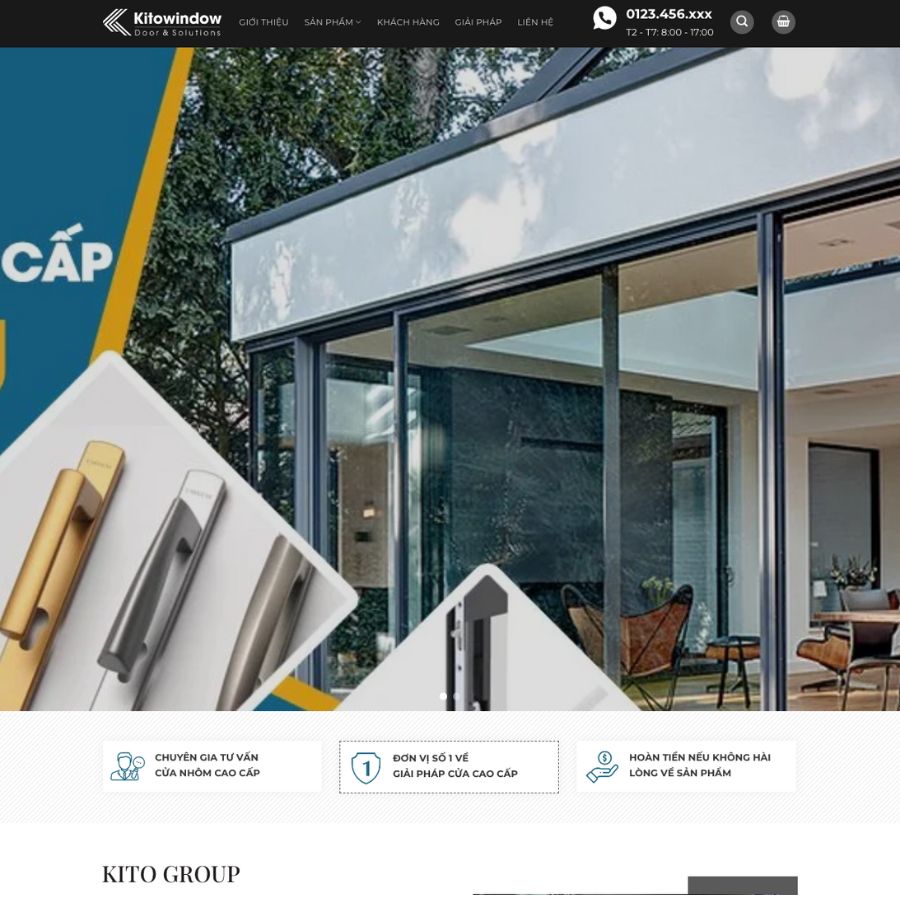 Themes WordPress đẹp mẫu website nhôm kính 04