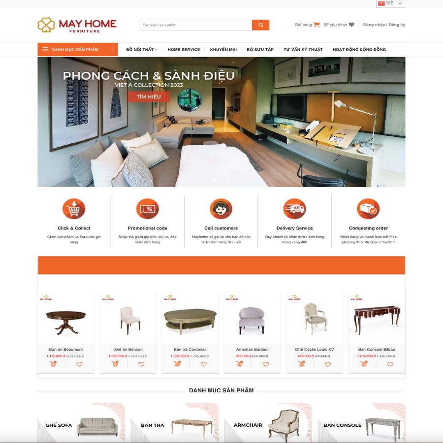 Themes WordPress đẹp mẫu website nội thất đẹp