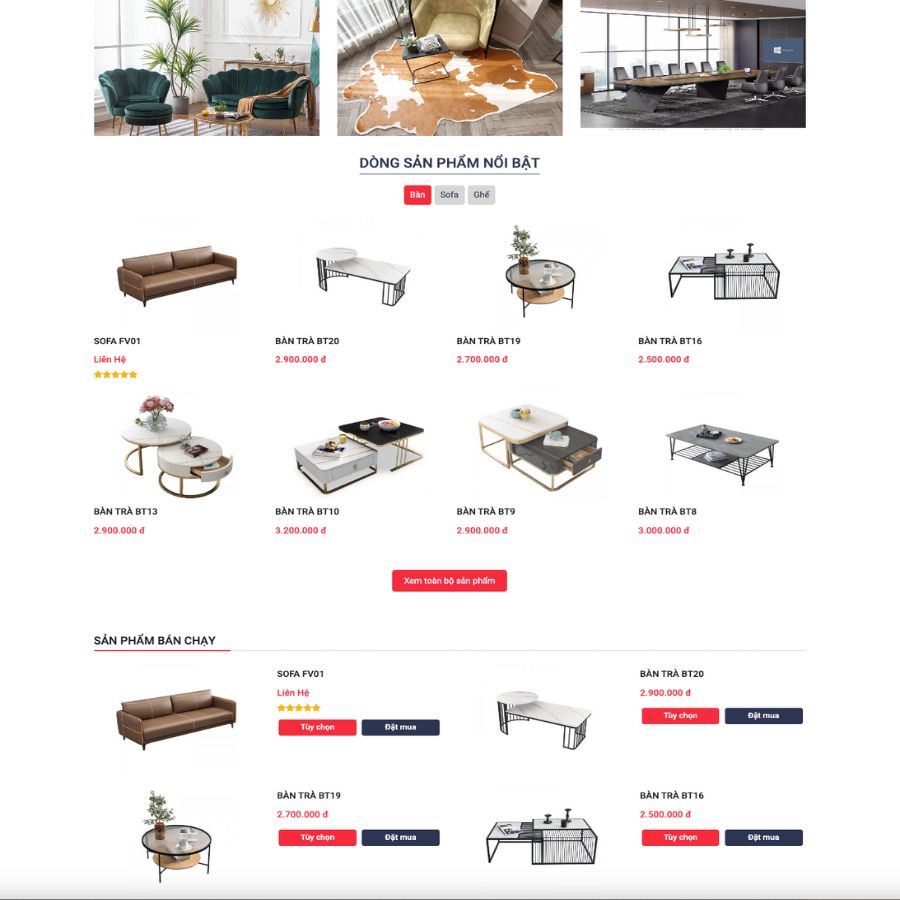 Themes WordPress đẹp mẫu website nội thất decor