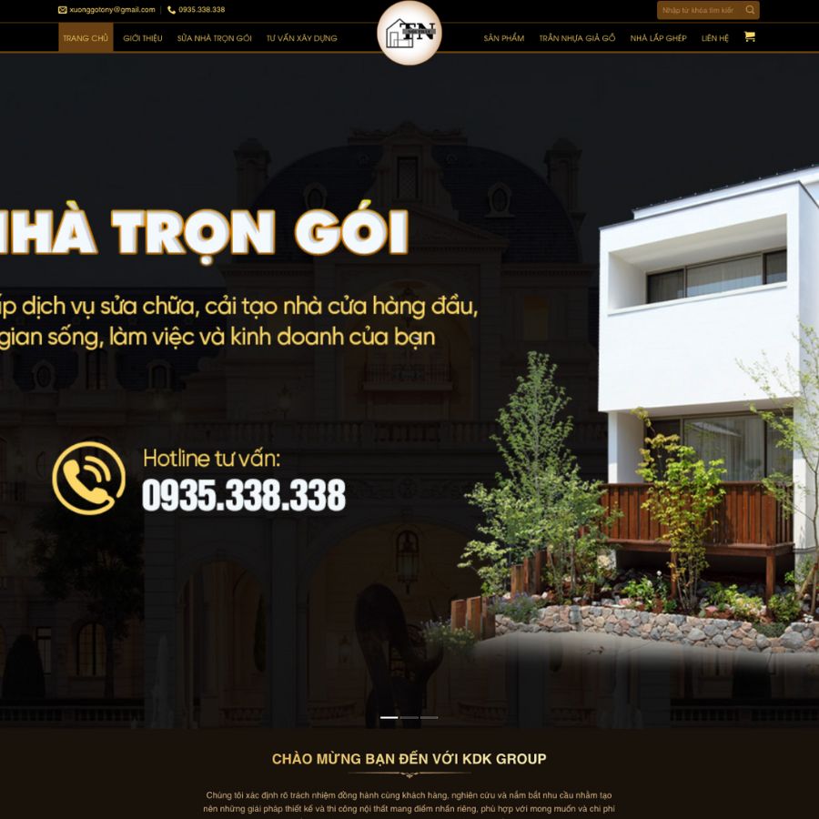 Themes WordPress đẹp mẫu website nội thất KDK