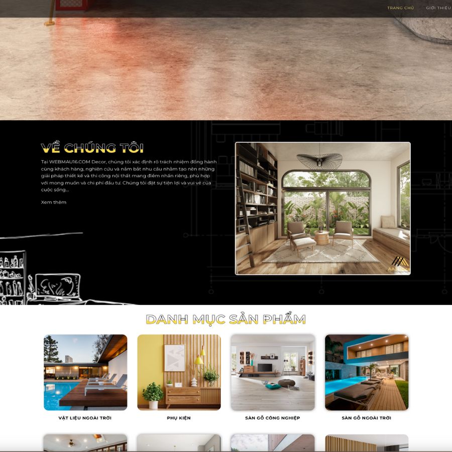Themes WordPress đẹp mẫu website nội thất, thiết kế nội thất