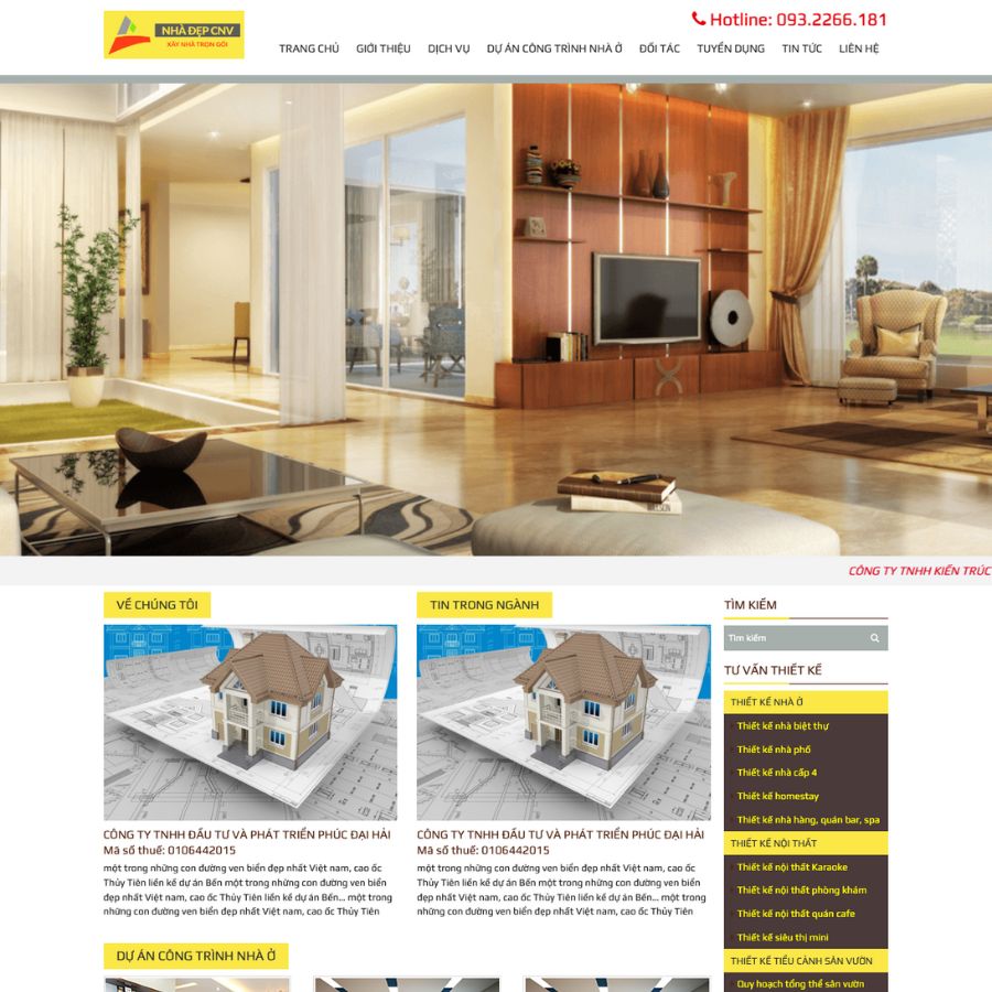 Themes WordPress đẹp mẫu website giới thiệu công ty nội thất