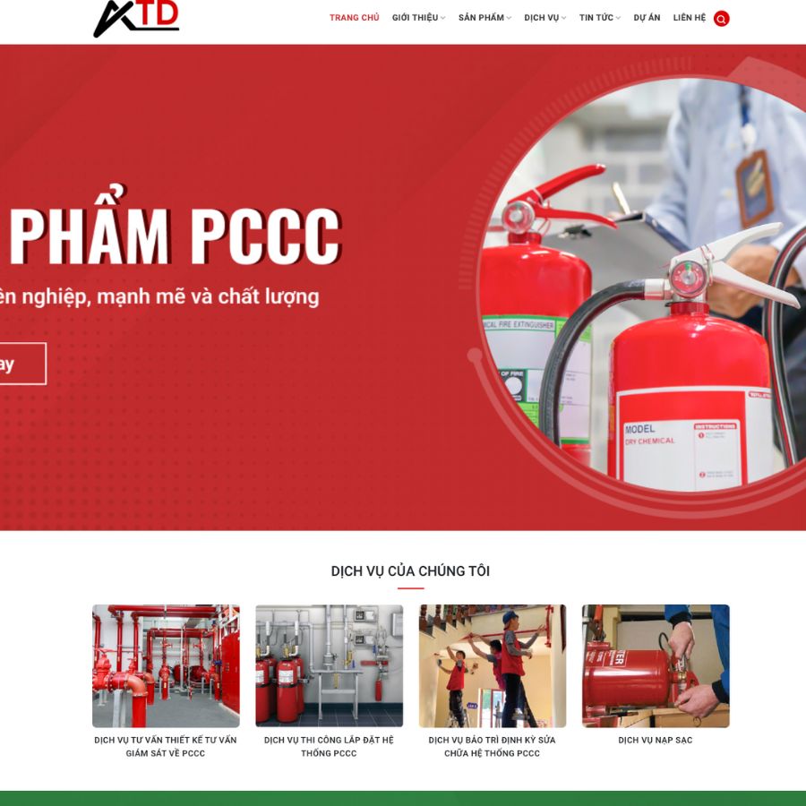 Themes WordPress đẹp mẫu website phòng cháy chữa cháy