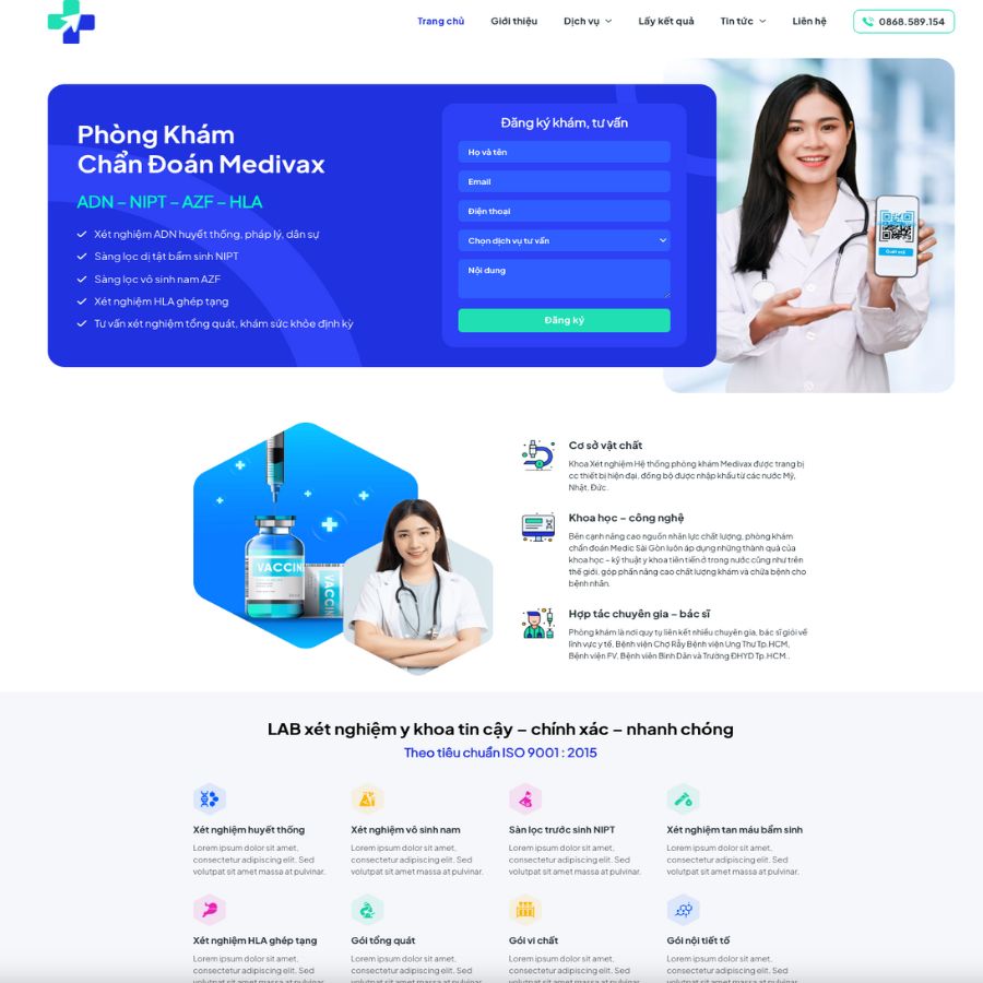 Themes WordPress đẹp mẫu website phòng khám, y tế