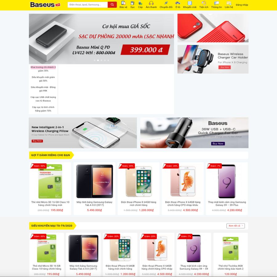 Themes WordPress đẹp mẫu website phụ kiện điện thoại, thiết bị di động