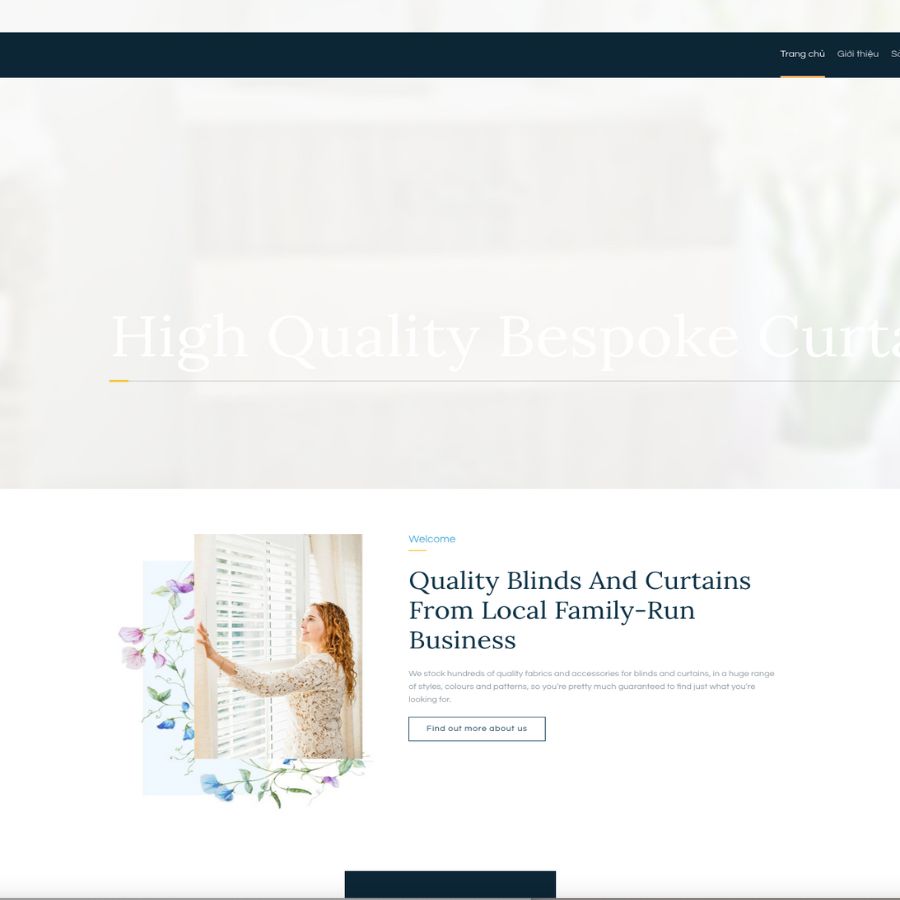 Themes WordPress đẹp mẫu website bán rèm cửa, thiết kế rèm cửa