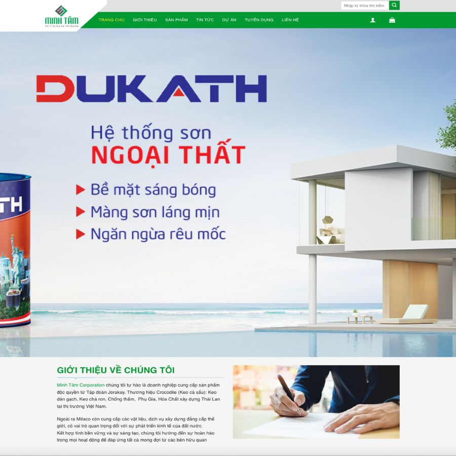 Themes WordPress đẹp mẫu website bán sơn, sơn tường dulex