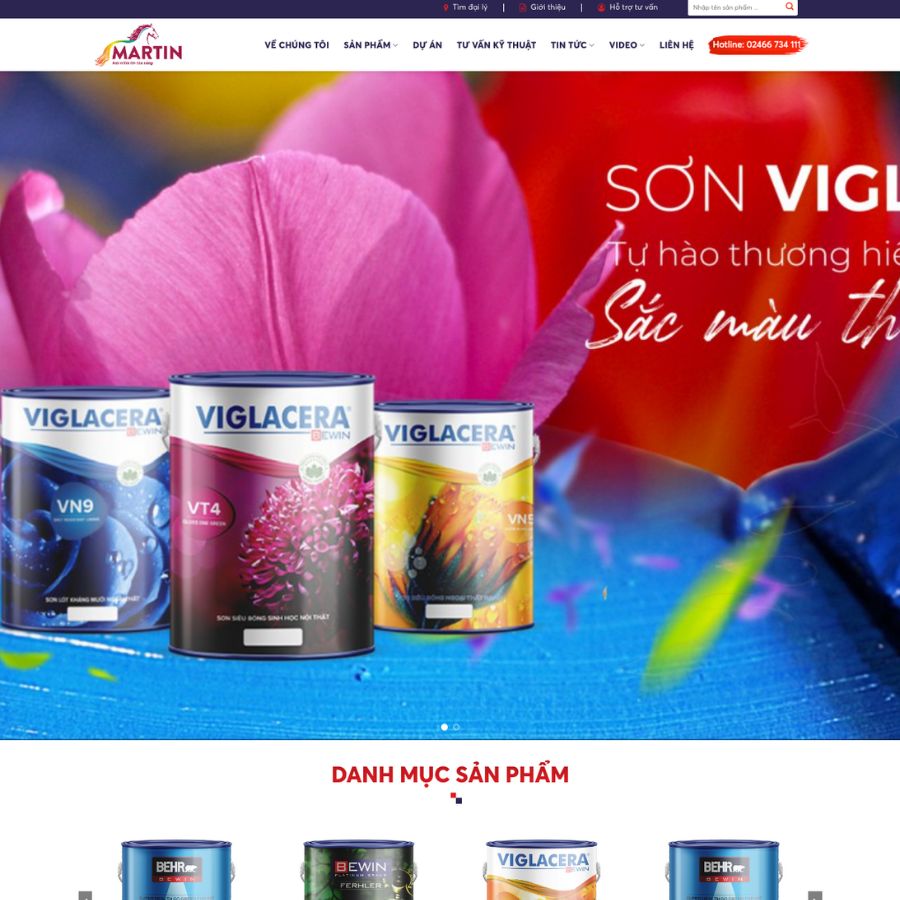 Themes WordPress đẹp mẫu website bán sơn, sơn nước, sơn tường