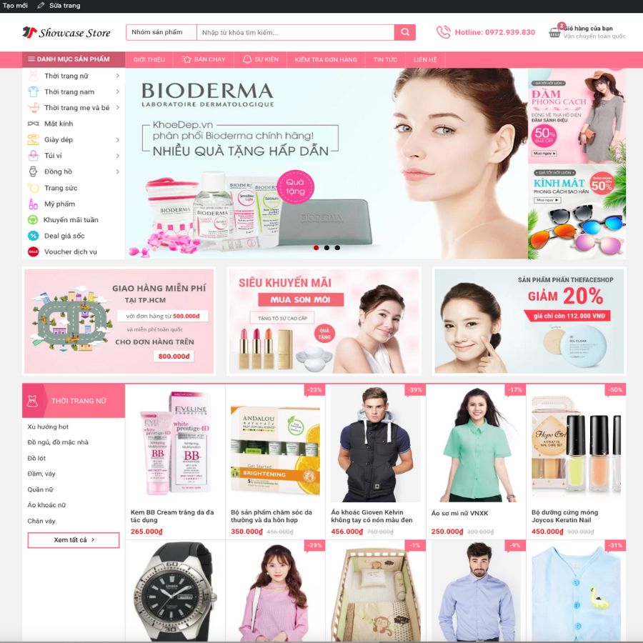 Themes WordPress đẹp mẫu website bán đồ quần áo, sàn, web bán hàng
