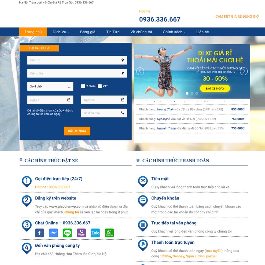 Themes WordPress đẹp mẫu website taxi 03
