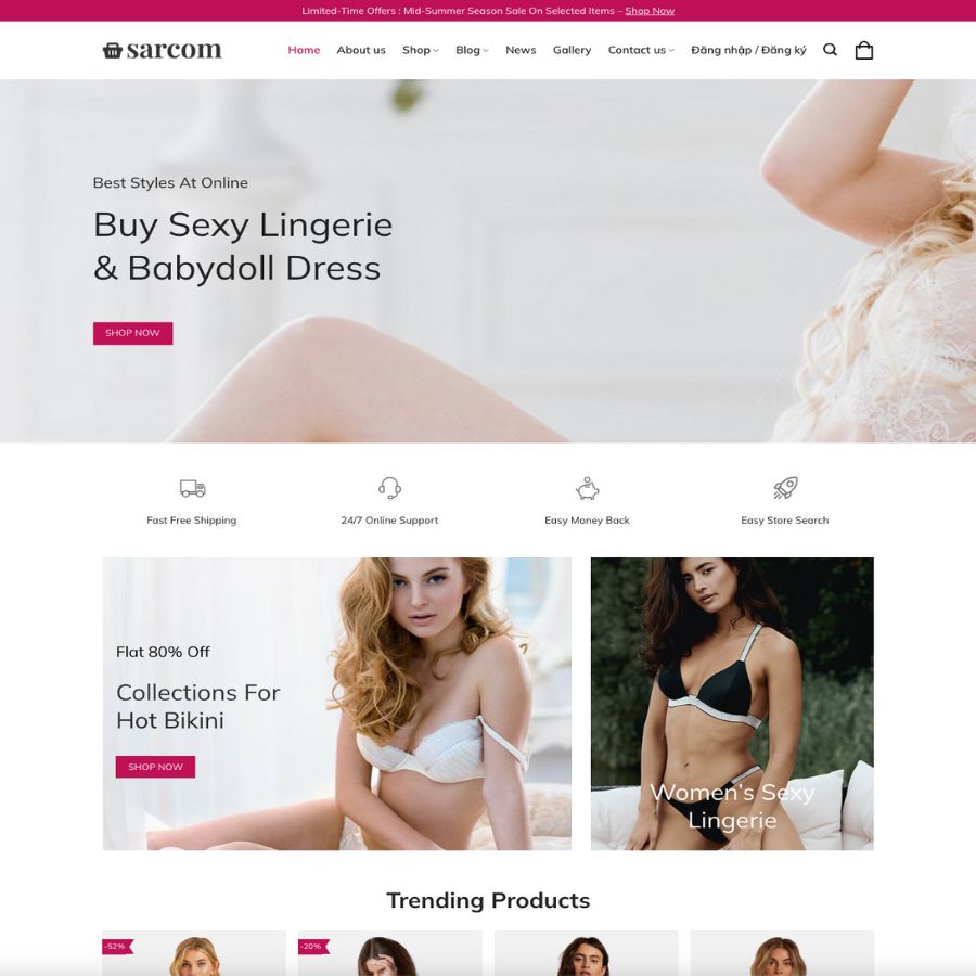 Themes WordPress đẹp mẫu website bán hàng thời trang 12