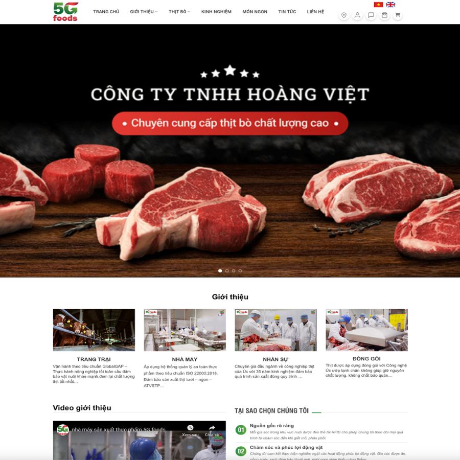 Themes WordPress đẹp mẫu website thực phẩm RT1