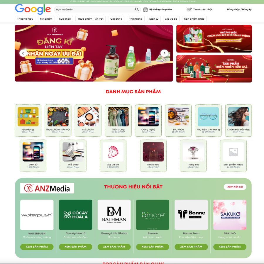 Themes WordPress đẹp mẫu website tiếp thị liên kết, bán hàng tiếp thị