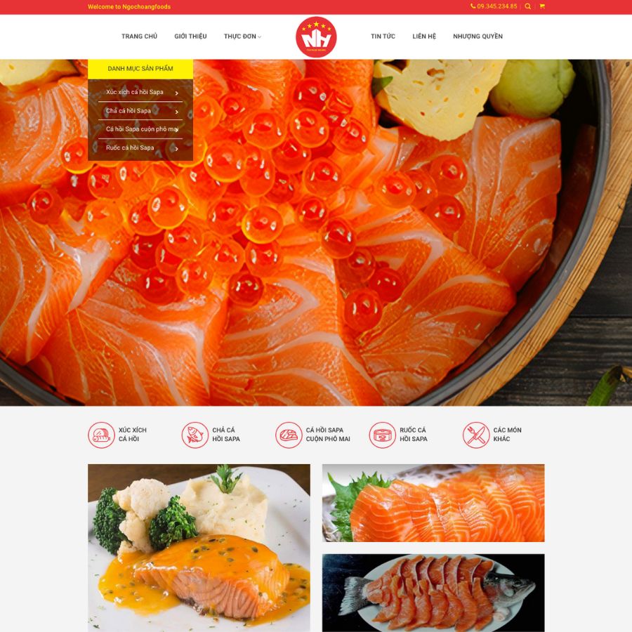 Themes WordPress đẹp mẫu website nhà hàng, đặc sản đồ ăn sapa